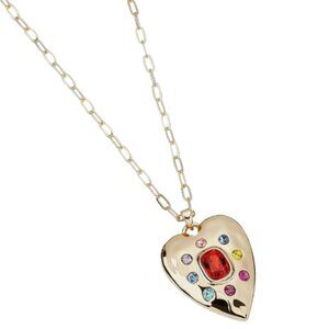 Park Lane "Rosewood" Heart Necklace with Multicolor Crystals Valentine